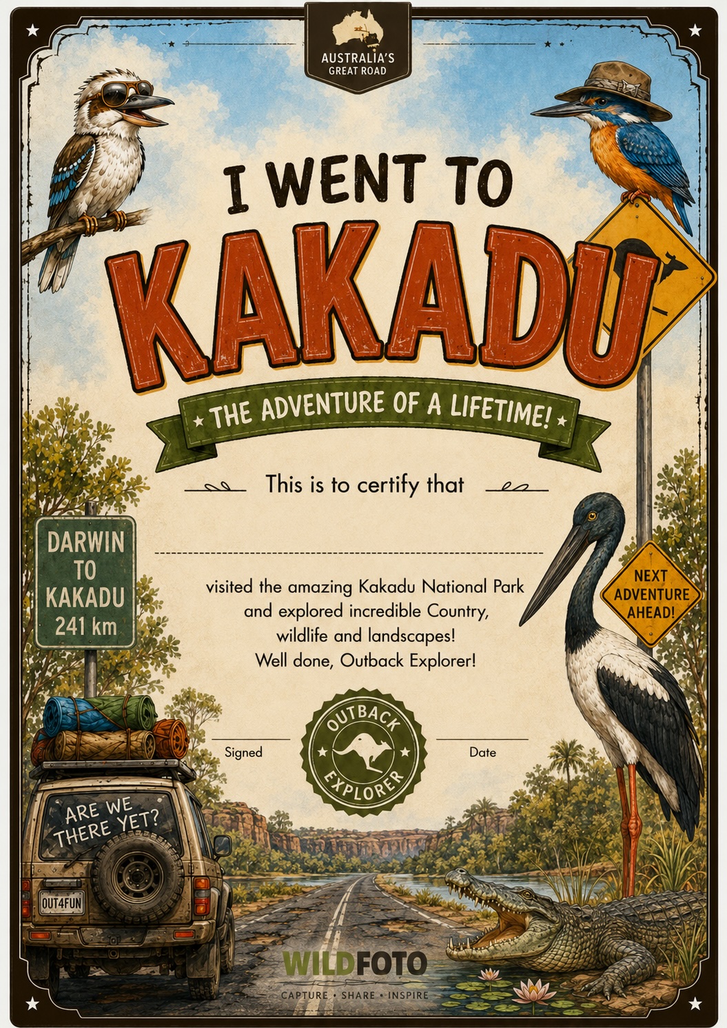 Preview of I Went to Kakadu Certificate